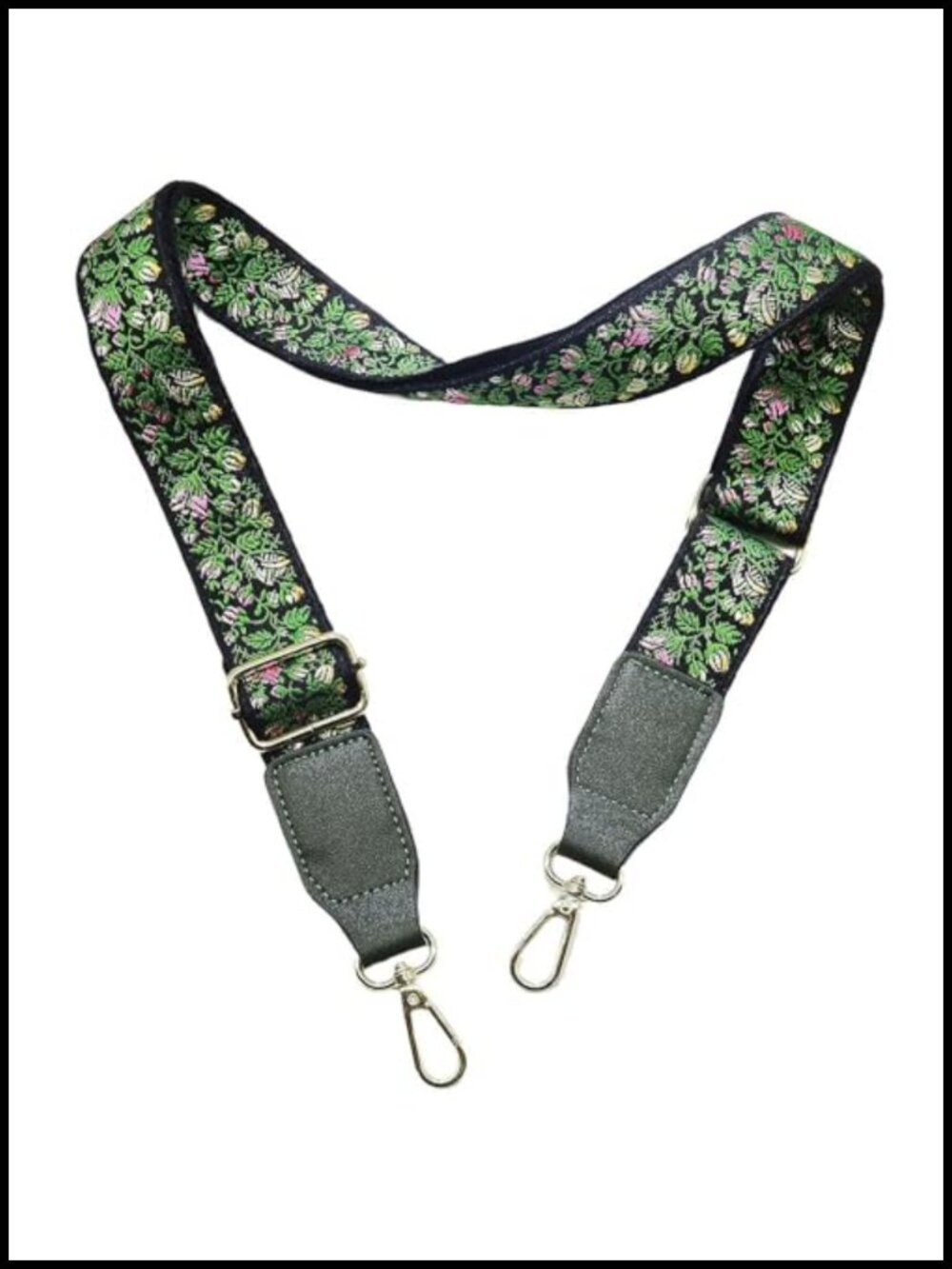 Adjustable Bag Strap 33-54 inch 1.2 inch Wide Bohemian Purse Strap with PU